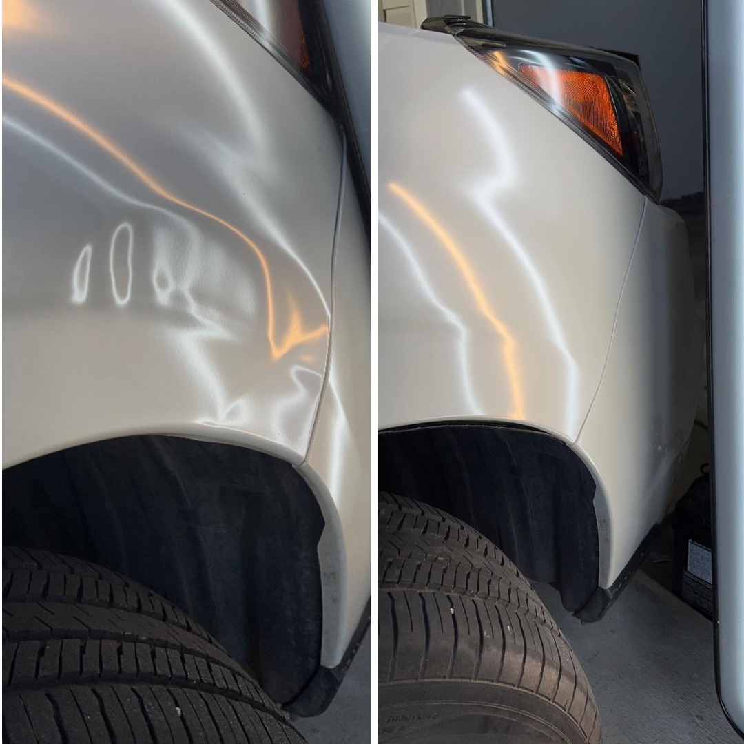 Before and After Car Dent Repair